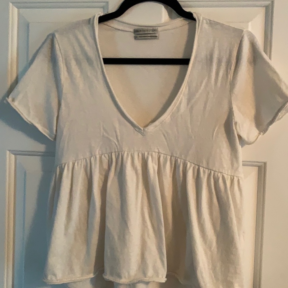 Urban Outfitters Plunging Neckline Peplum top